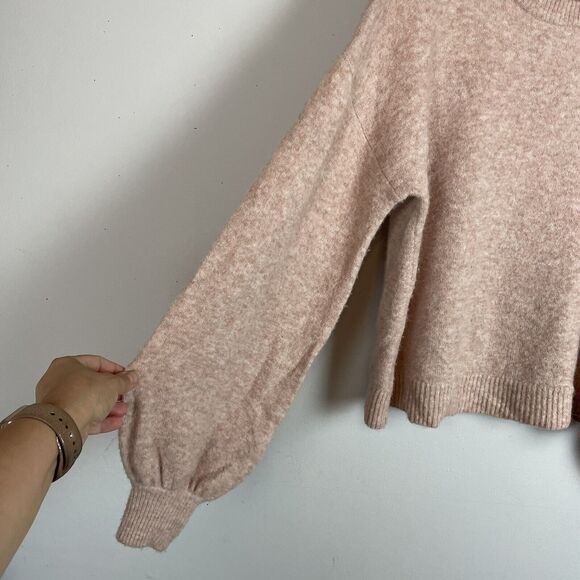 Madewell Gladwell Pale Pink Soft Balloon Sleeve Pullover Sweater NWOT Size XS - Picture 5 of 8